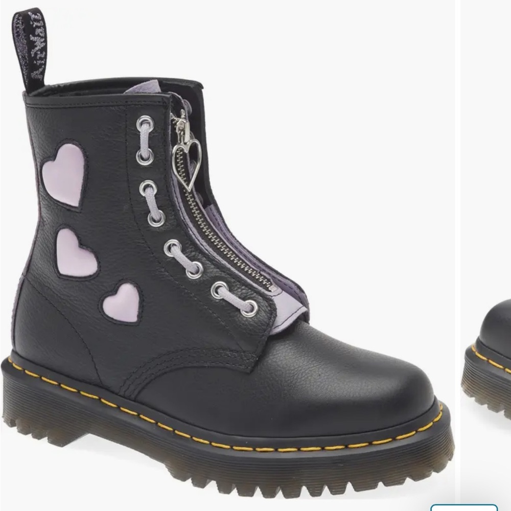 Dr. Martens 1460 Zip Heart Lug Sole Boot